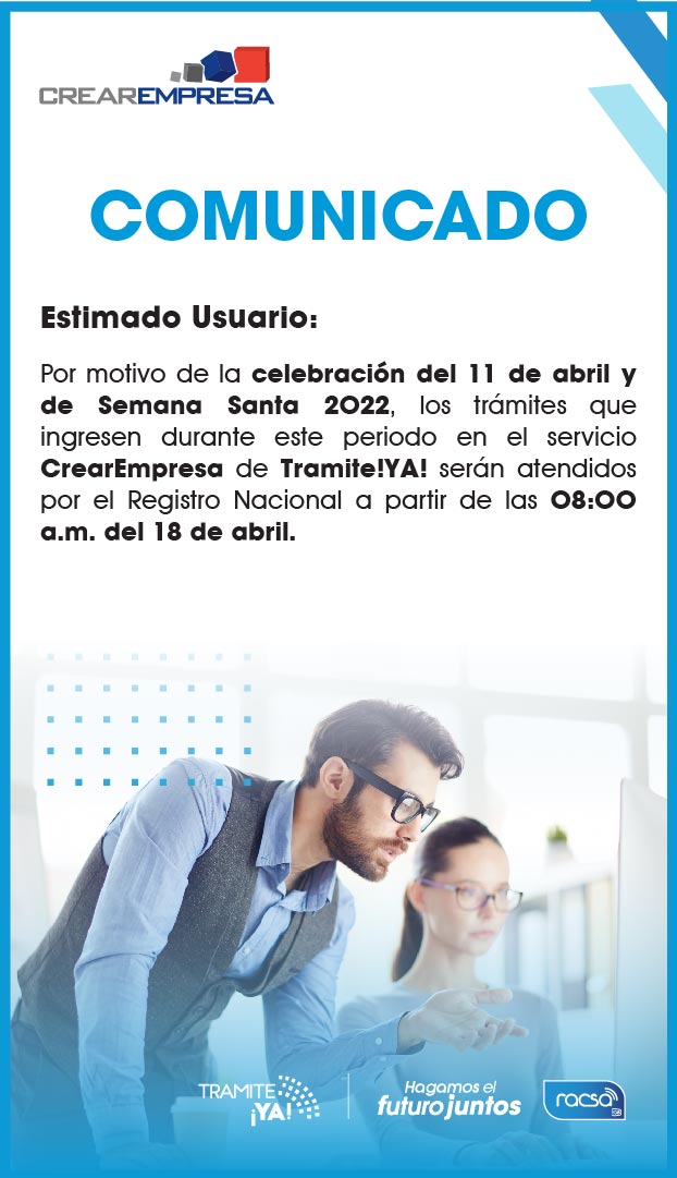 Comunicado a Clientes Tramite Ya